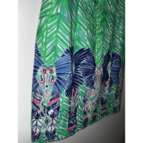 Lilly Pulitzer Mila Shift Dress New 2 Toucan Green Elephants Costa Verde - Picture 2 of 14